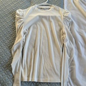 White long sleeve business top